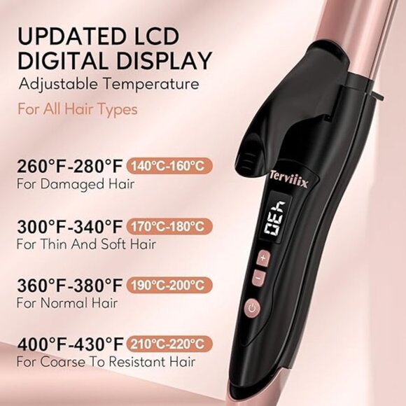 Terviiix Travel Curling Iron 2 in 1, Travel Flat Iron Hair Curler in One, 1 1/4 - Picture 2 of 4